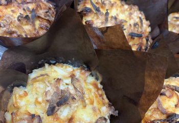 White Chocolate and Coconut Protein Muffins
