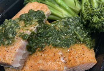 Chimichurri Salmon with Broccoli