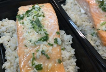Herb Butter Salmon with Wild Rice
