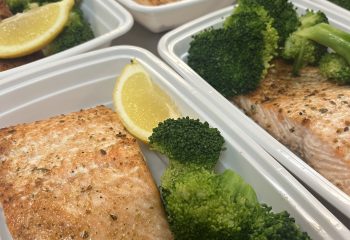Old Bay Salmon with Broccoli