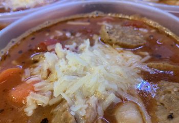Meatball Mushroom and White Bean Soup