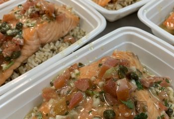 Key West Salmon with White Rice