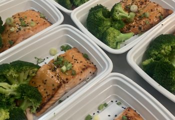 Orange Glazed Salmon with Broccoli