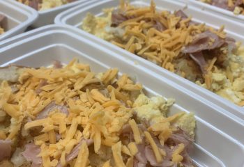 Ham, Cheddar and Hash Brown Breakfast Bowl