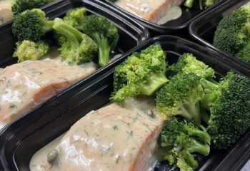 Dill Dijon Salmon with Broccoli