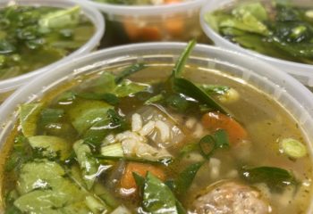 Asian Meatball and Rice Soup
