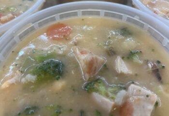 Creamy Chicken Cheddar Broccoli and Rice Soup