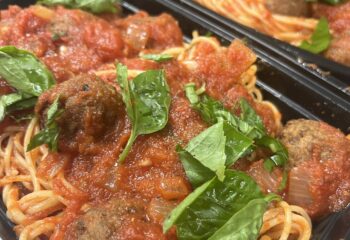 Spaghetti and Veggie Meatballs (vegan)