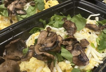 Mushroom, Spinach and Mozzarella Breakfast Bowl