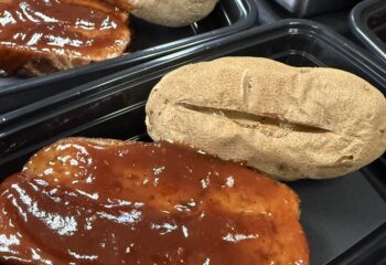 BBQ Meatloaf with Baked Potato