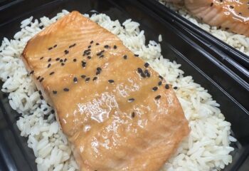 Miso Glazed Salmon with White Rice
